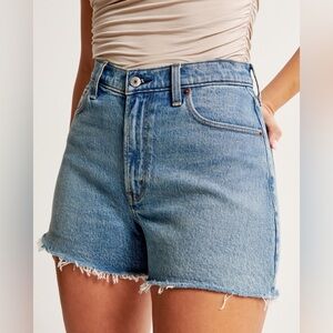 Abercrombie & Fitch Curve Love High Rise 90s Cutoff Short, Size 33/16